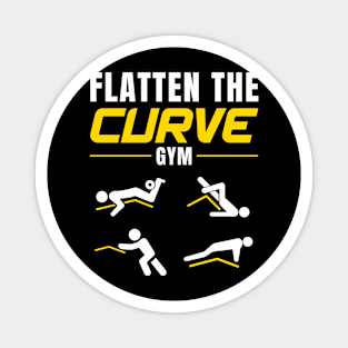 Flatten The Curve GYM - Corona Fitness Sports Magnet